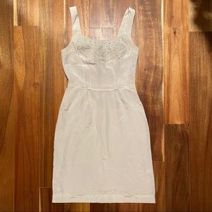 Banana Republic Ivory Silk Sheath Dress